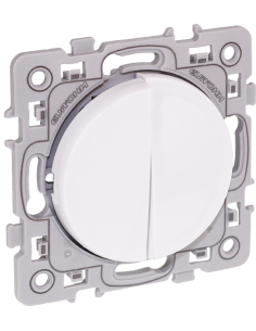 SQUARE double Poussoir blanc