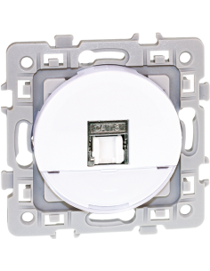 SQUARE Prise RJ45 blindée Cat.6 STP (Grade2 TV) Blanc