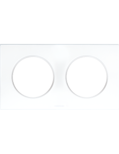 SQUARE Plaque d'habillage Blanc 2 postes