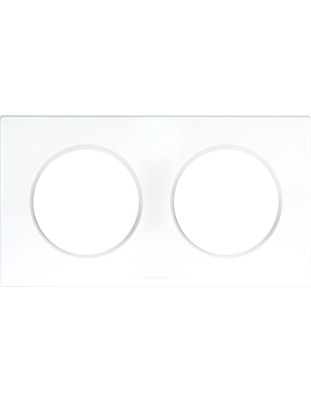 SQUARE Plaque d'habillage Blanc 2 postes