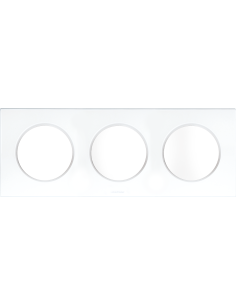 SQUARE Plaque d'habillage Blanc 3 postes