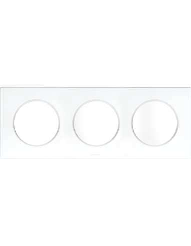 SQUARE Plaque d'habillage Blanc 3 postes