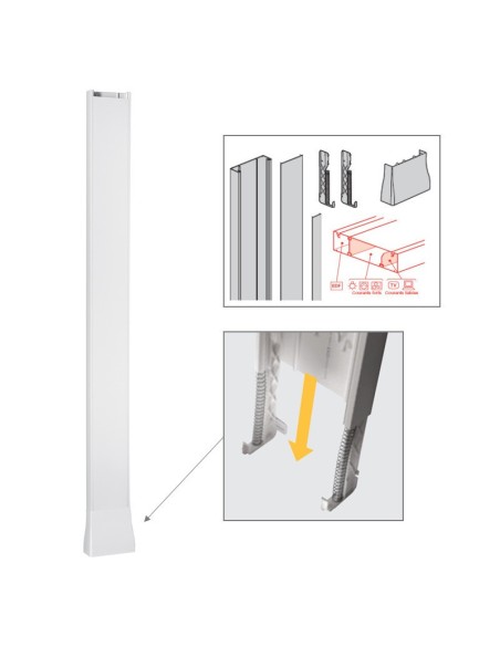 GTL VIADIS COMPLÈTE : 1 CORPS + 2 COUVERCLES , 1 CORNET DE FINITION ET 2 PIEDS COMPENSATEURS - 2 COMPARTIMENTS
