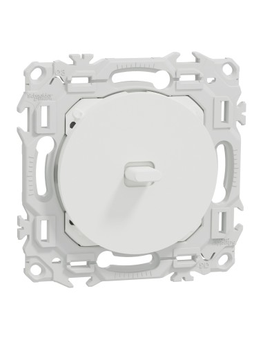 Odace 2025 - Va-et-vient ou poussoir à levier - 10AX - Blanc craie