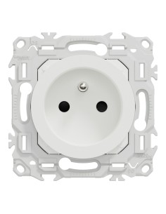 Odace 2025 - Prise 2P+T rénovation à puits - 4 bornes auto par pôle - Blanc craie 2