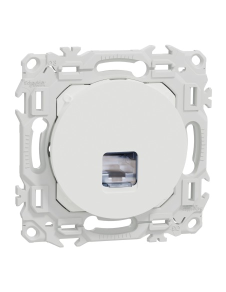Odace 2025 - Prise RJ45 - Cat6 STP grade 2TV min à grade 3TV - Blanc craie