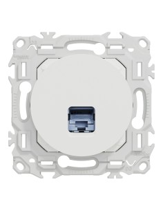 Odace 2025 - Prise RJ45 - Cat6 STP grade 2TV min à grade 3TV - Blanc craie 2