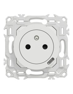Odace 2025 - Prise 2P+T affleurante + chargeur USB-C 18W Power Delivery - Blanc craie 2
