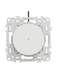 Odace 2025 - Va-et-vient ou poussoir lumineux LED verte - 10AX - Blanc craie 2