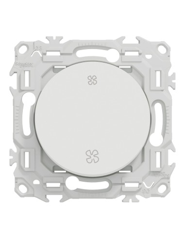 Odace 2025 - Inter ou poussoir VMC 2 vitesses - 10AX - Blanc craie
