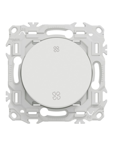 Odace 2025 - Inter ou poussoir VMC 2 vitesses - 10AX - Blanc craie
