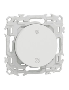 Odace 2025 - Inter ou poussoir VMC 2 vitesses - 10AX - Blanc craie
