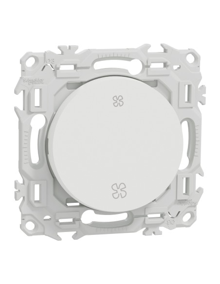 Odace 2025 - Inter ou poussoir VMC 2 vitesses - 10AX - Blanc craie