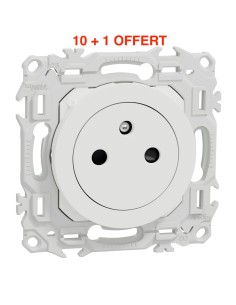 Odace 2025 Prise de Courant 2P+T Affleurante LOT EXCLU WEB