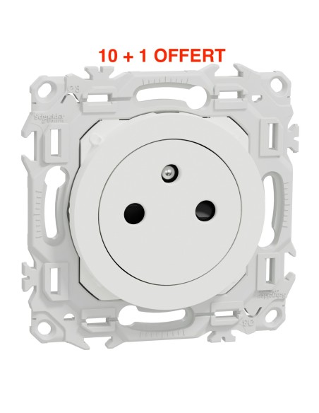 Odace 2025 Prise de Courant 2P+T Affleurante LOT EXCLU WEB
