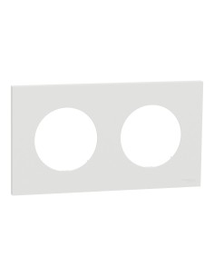 Odace 2025 - Plaque de finition 2 postes - Blanc craie