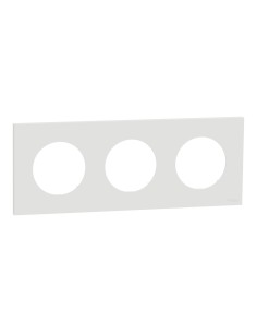 Odace 2025 - Plaque de finition 3 postes - couleur Blanc craie