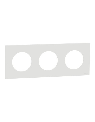 Odace 2025 - Plaque de finition 3 postes - couleur Blanc craie