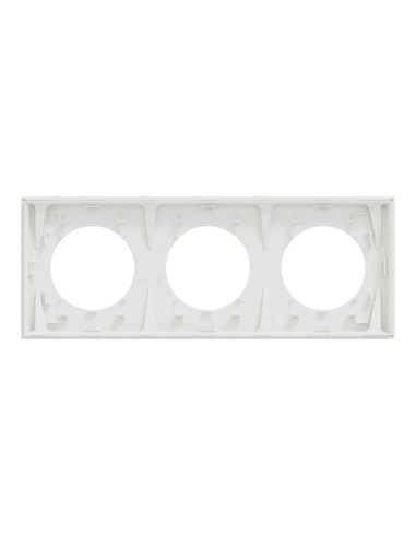 Odace 2025 - Plaque de finition 3 postes - couleur Blanc craie