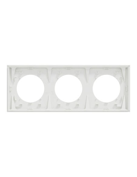Odace 2025 - Plaque de finition 3 postes - couleur Blanc craie