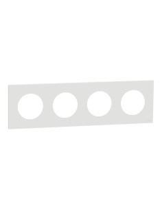 Odace 2025 - Plaque de finition 4 postes - couleur Blanc craie