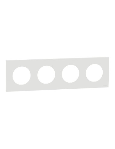 Odace 2025 - Plaque de finition 4 postes - couleur Blanc craie
