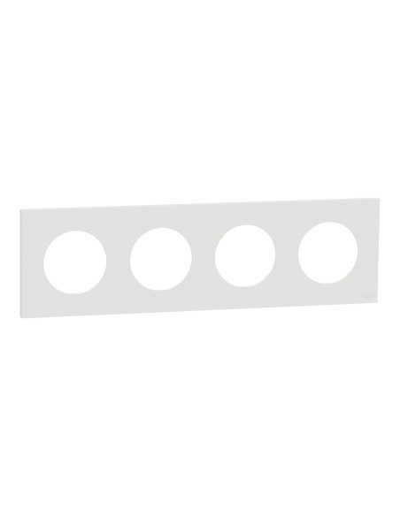 Odace 2025 - Plaque de finition 4 postes - couleur Blanc craie