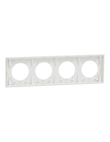 Odace 2025 - Plaque de finition 4 postes - couleur Blanc craie