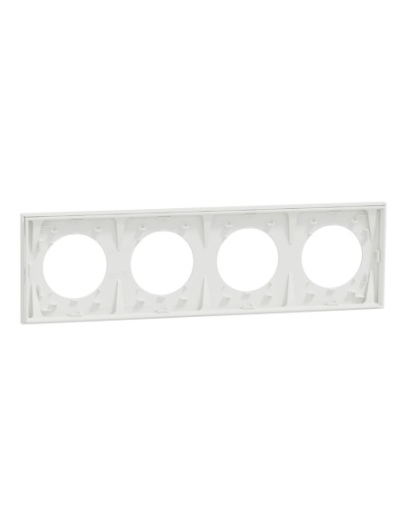 Odace 2025 - Plaque de finition 4 postes - couleur Blanc craie