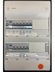 Tableau électrique HAGER pré-équipé SanVis 2 rangées 2