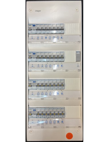 Tableau électrique HAGER pré-équipé SanVis 4 rangées