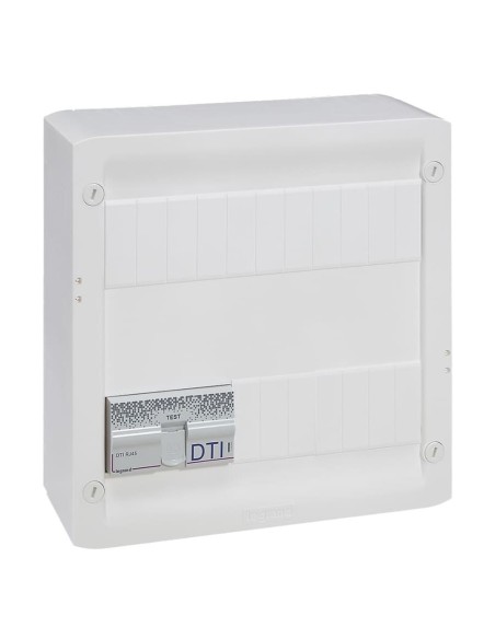 Coffret Multimedia Basique avec Brassage - Equipe et Precable 4 Prises RJ45