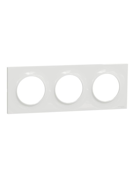 Odace Styl Plaque Blanc 3 postes