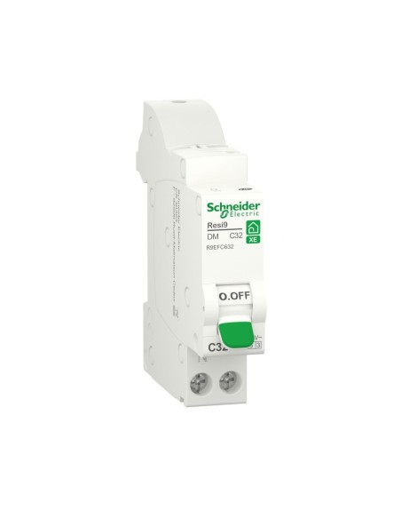 Disjoncteur modulaire - 1P+N - 32A - courbe C - embrochable Resi9 XE