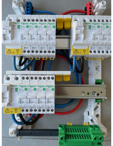 Tableau 2 rangées pré équipé avec porte