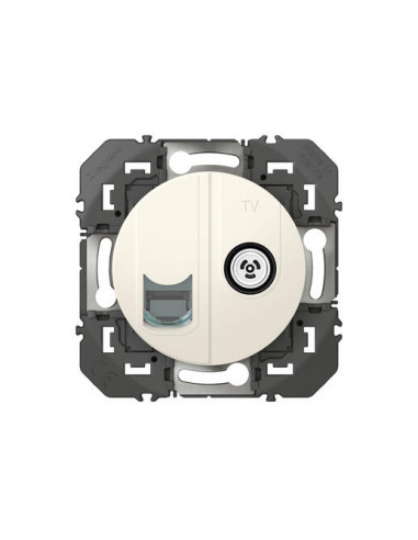 Prise TV + RJ45 Catégorie6 STP Dooxie